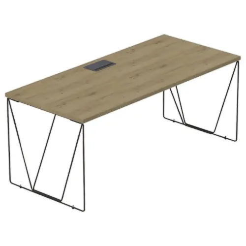 BUREAU BEAUNES L 180CM EIKENNER / ZWART 