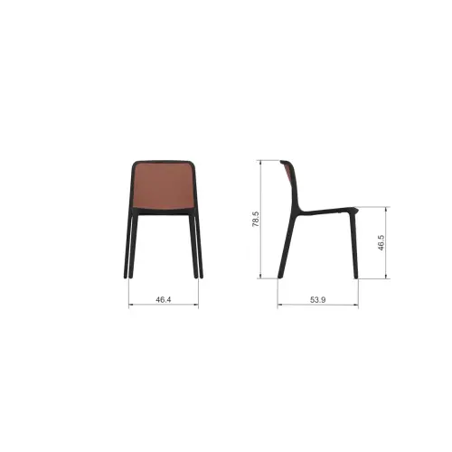 2 BICO STOELEN BINNEN / BUITEN TERRACOTTA