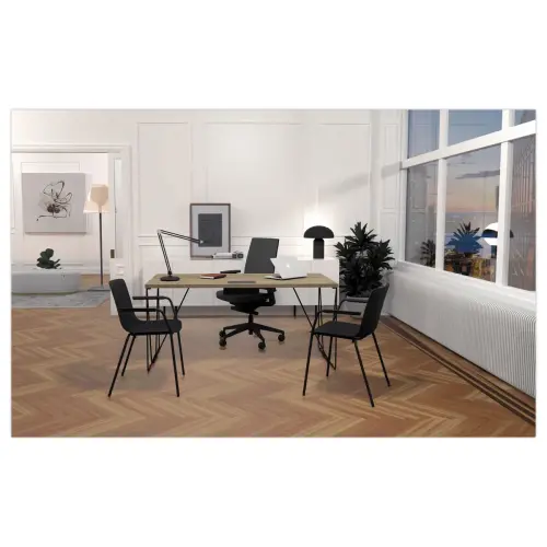 2 STOELEN 4 POTEN ACOT ZWART POLYPROPYLEEN