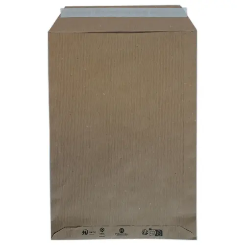 250 Kraftpapieren zakken C4 229x324 mm venster 50x100 mm 80g siliconen sluiting