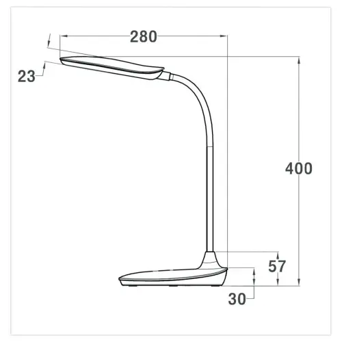 Bureau lamp Led Leon wit