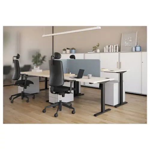 BUREAU ECO ELEKTRISCH ACACIA/ZWART MONTE 120X 60 CM 