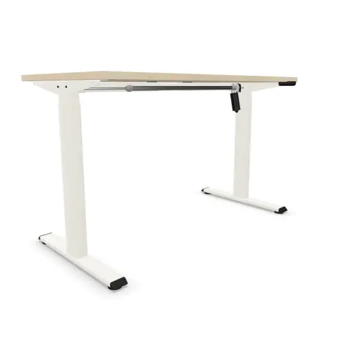 BUREAU ECO ELEKTRISCH ACACIA/WIT GEMONTED 120X 60 CM 