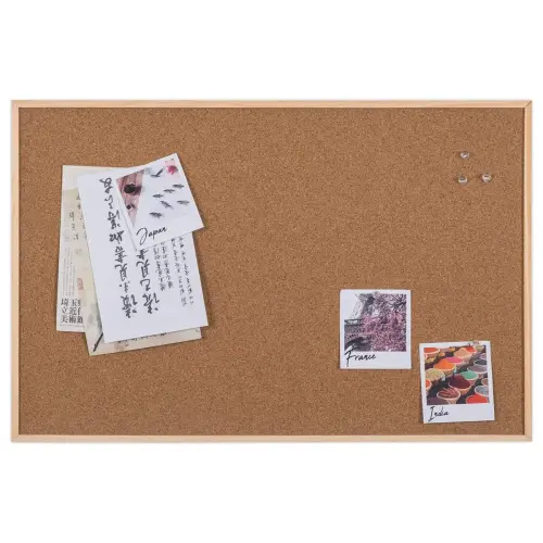 Kurkbord houten frame 90 x 120 cm 