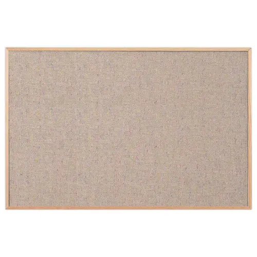 Grijze stoffen tableau met houten frame 60 x 90 cm