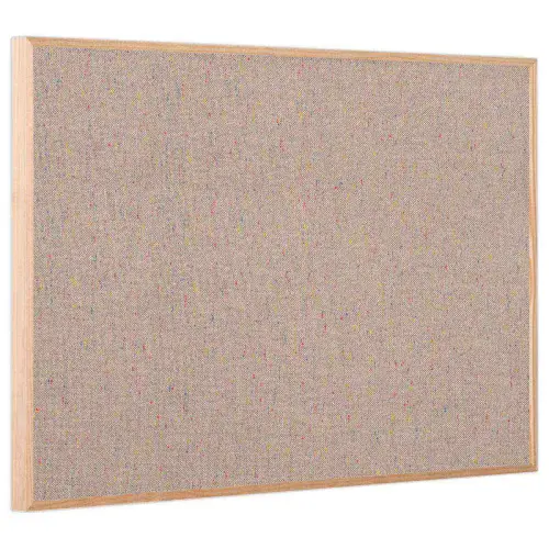 Grijze stoffen tableau met houten frame 60 x 90 cm