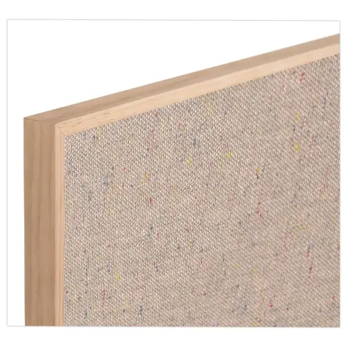 Grijze stoffen tableau met houten frame 60 x 90 cm