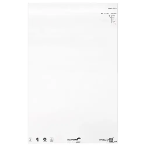 2 witte papierblokken van 50 vellen 98 x 65 cm