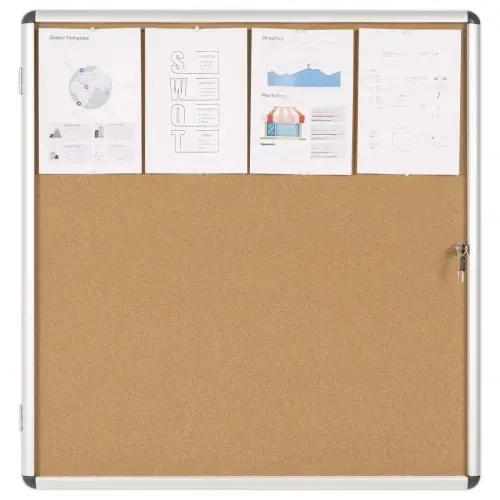 Binnenvitrine met draaideur aarde kurk 12A4 