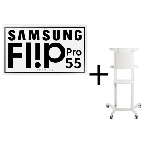 Flip 55" Samsung-scherm + Neomounts wieltjessteun