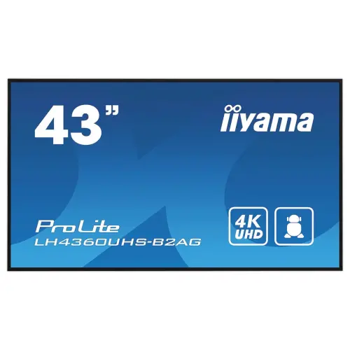 Monitor/beeldscherm 43"IIYAMA LH4360UHS-B2AG+vaste muurbeugel/wandhoud