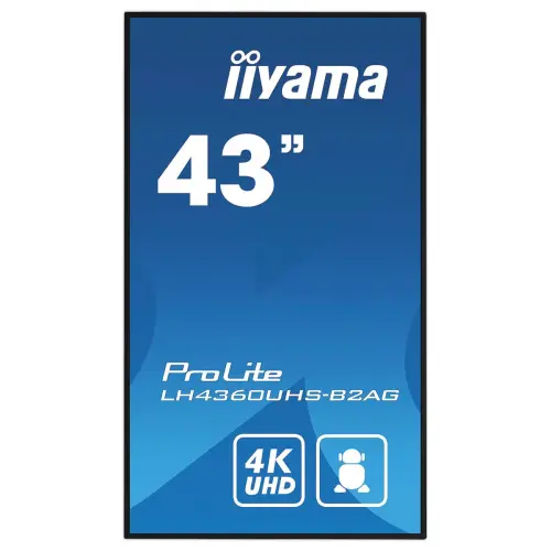 Monitor/beeldscherm 43"IIYAMA LH4360UHS-B2AG+vaste muurbeugel/wandhoud