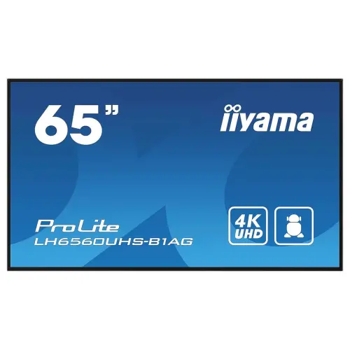65" IIYAMA scherm + mobiele rolsteun 