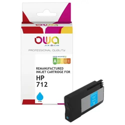 Inktcartridge compatibel met HP 712 Cyan 