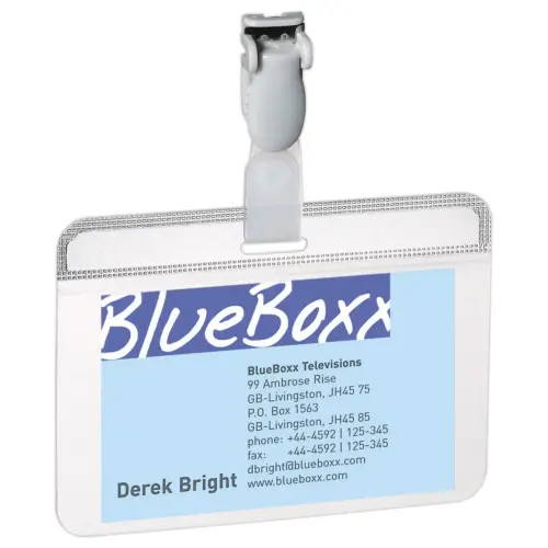 25  Plastificeerbare badges DURABLE - voor badges 5,4 x 9 cm 