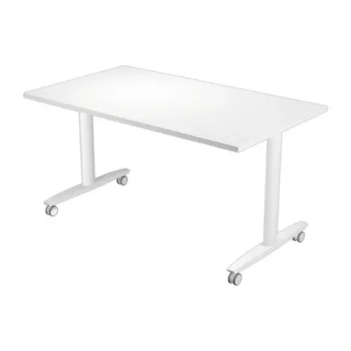 kantelbare tafel op wielen 140x80x74,1 cm blc/wit