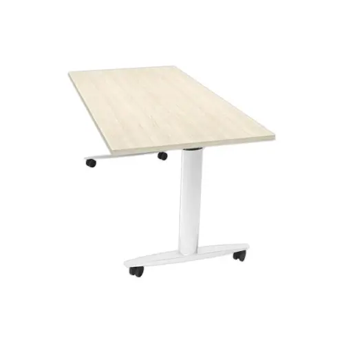 kantelbare tafel op wieltjes 120x80x74,1 cm eik/wit