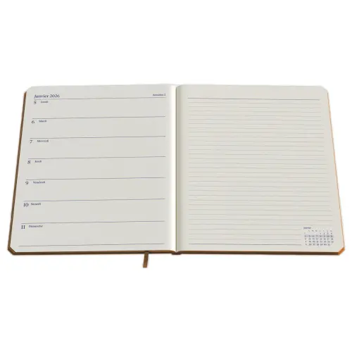 Agenda L weekplanner notities Brepols De Kempen Ashblack - Zwart