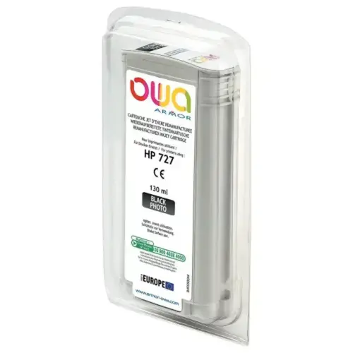 Cartouche B45549OW OWA voor HP 727 plotters 130 ml - Mat Zwart 