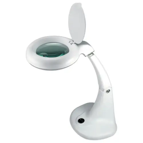 Bureau lamp met loep UNILUX - Wit 