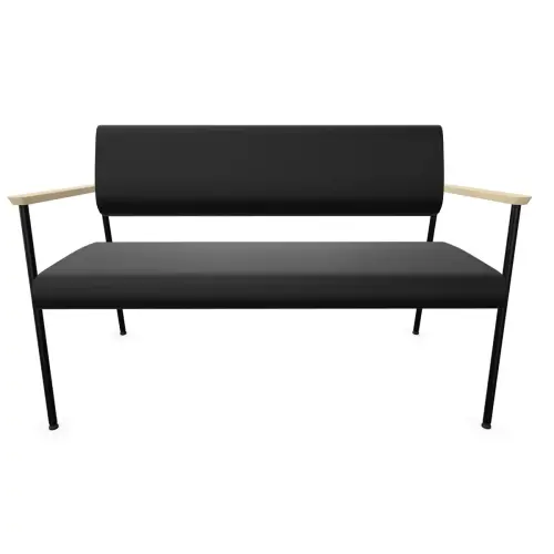 Sofa 2 plaatsen zwart