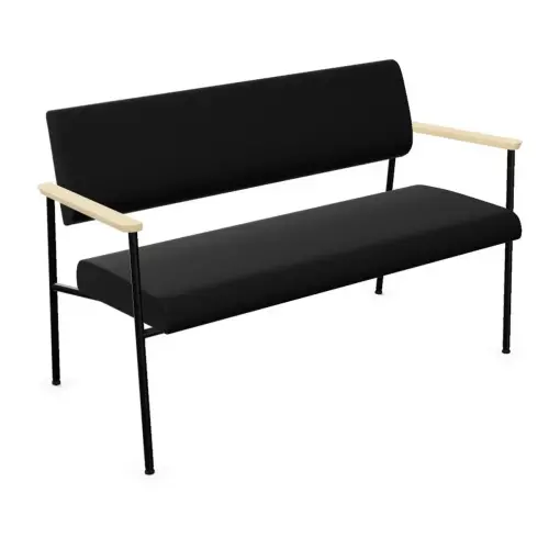 Sofa 2 plaatsen zwart