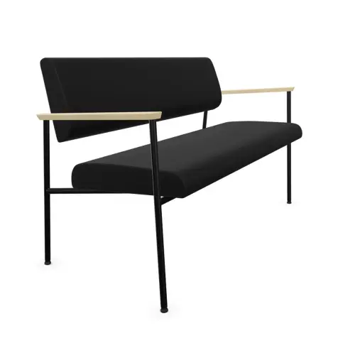 Sofa 2 plaatsen zwart