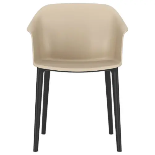 Polypropyleen fauteuil voor binnen/buiten beige