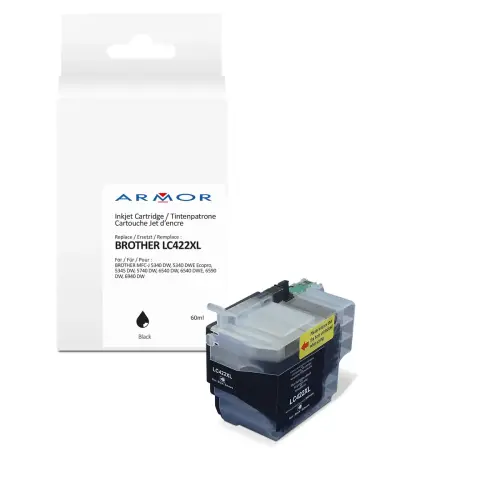 Inktcartridge ARMOR équiv. BROTHER LC422XL - Zwart
