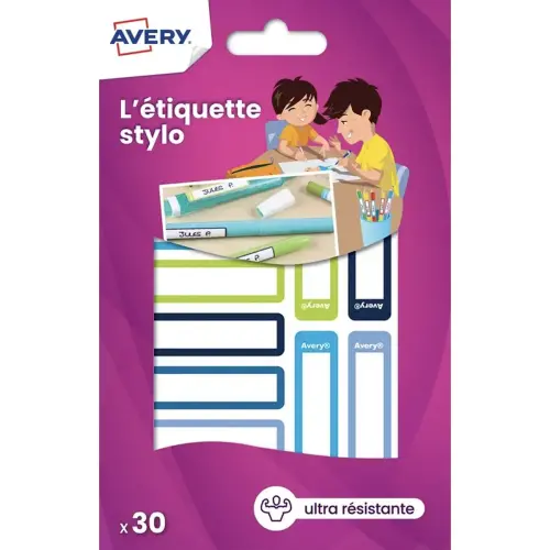 30 pakketten van 30 etiketten stiften - camaïeubleu/groen - 50 x 10 mm