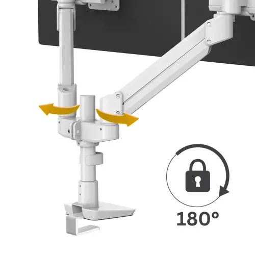 Dubbele schermhouder Top Mount Compact Tallo - wit