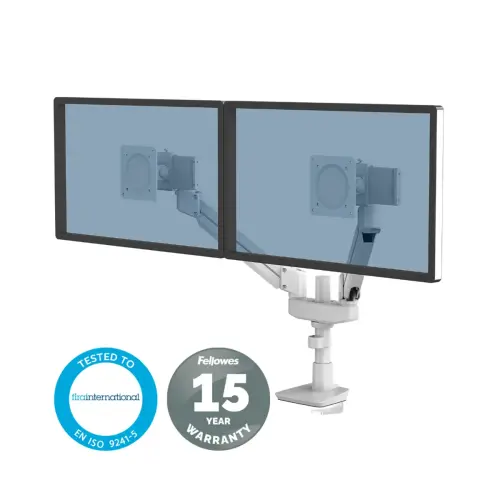 Dubbele schermhouder Top Mount Compact Tallo - wit