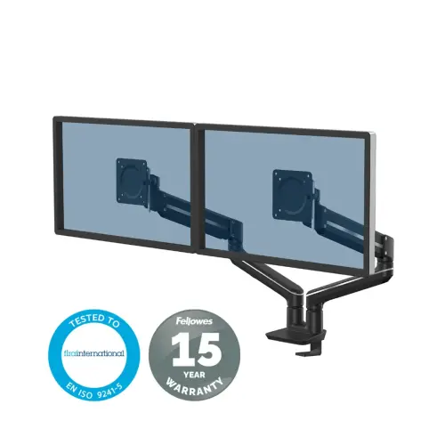 Dubbele schermhouderarm Top Mount Tallo - zwart