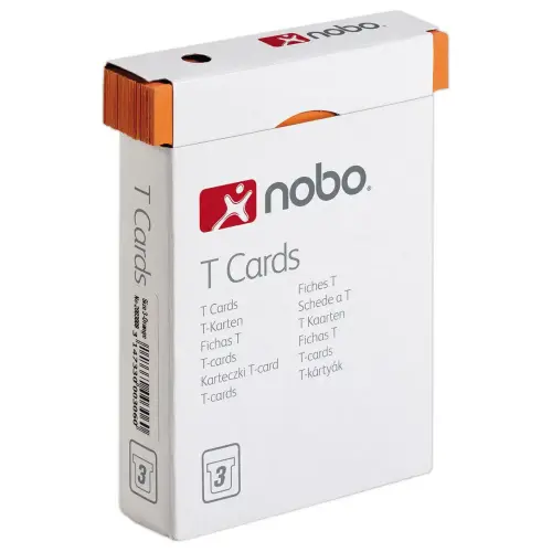 100  T-fiches voor planning - Maat 3 - Oranje - NOBO 