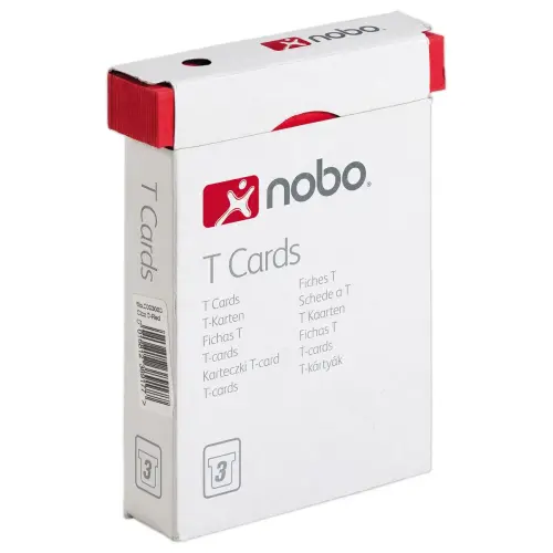 100  T-fiches voor planning - Maat 3 - Rood - NOBO 