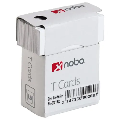 100 T-fiches voor planning - Maat 1,5 - Wit - NOBO