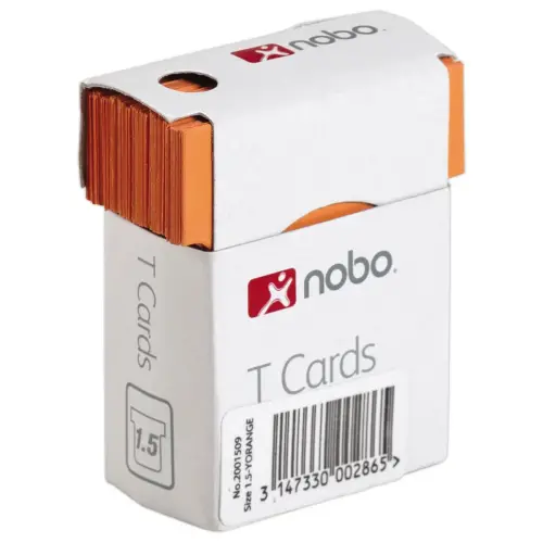 100  T-fiches voor planning - Maat 1,5 - Oranje - NOBO 
