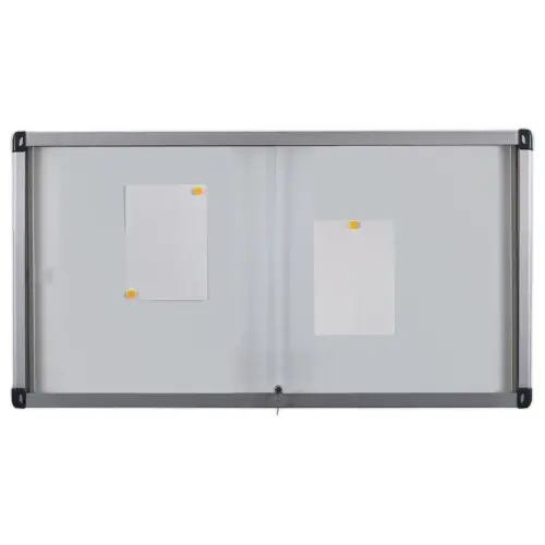Vitrine voor binnen met schuifdeur -12A4 - metaalwand 