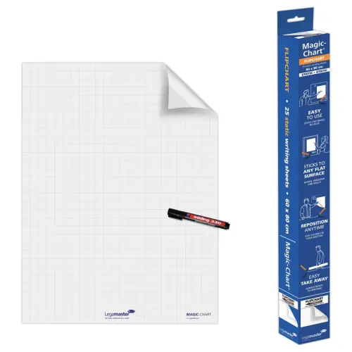 Rol van 25 elektrostatische vellen Magic Chart - Vierkante versie - 60 x 80 cm - LEGAMASTER