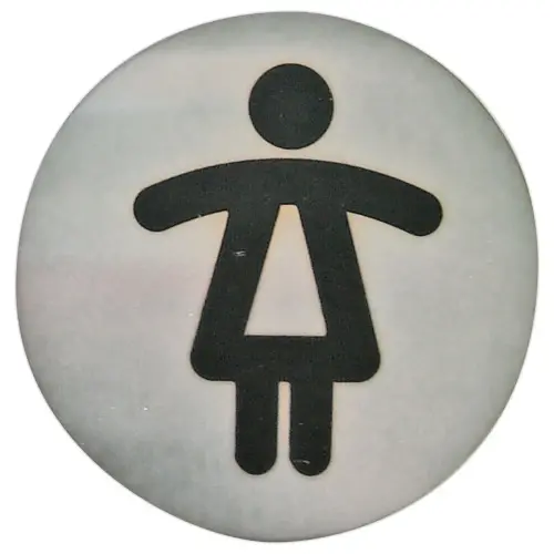 Rond deurbord met pictogram - DURABLE - Damestoilet 