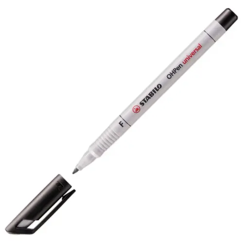 Oplosbare marker OHPen 0,7 mm - Zwart - STABILO