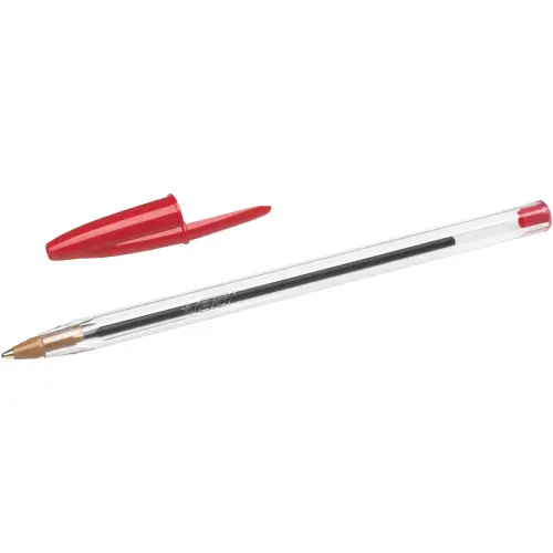 Balpen Cristal - Medium schrift - Rood - BIC