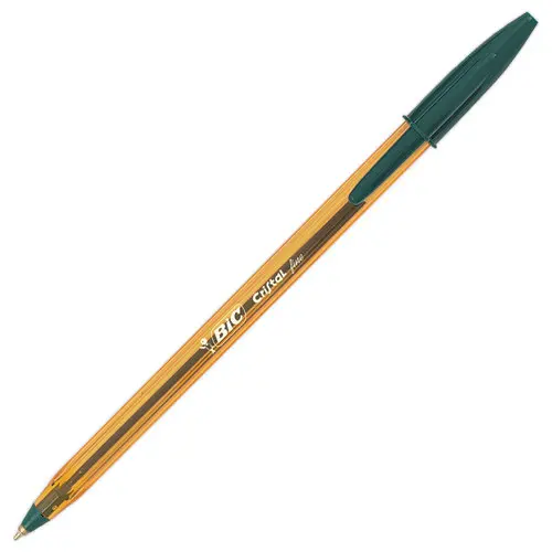 Balpen Cristal - schrijft fijn - groen - BIC 