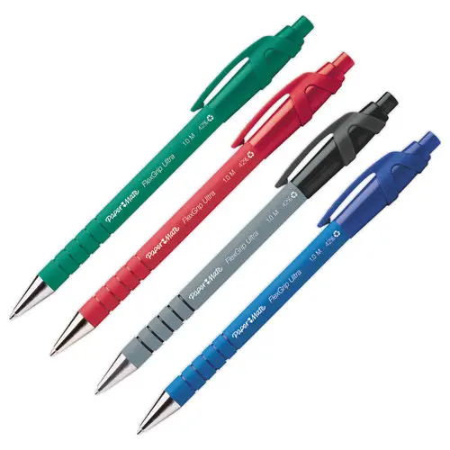 Intrekbare balpen Flexgrip medium schrift - Groen - PAPERMATE