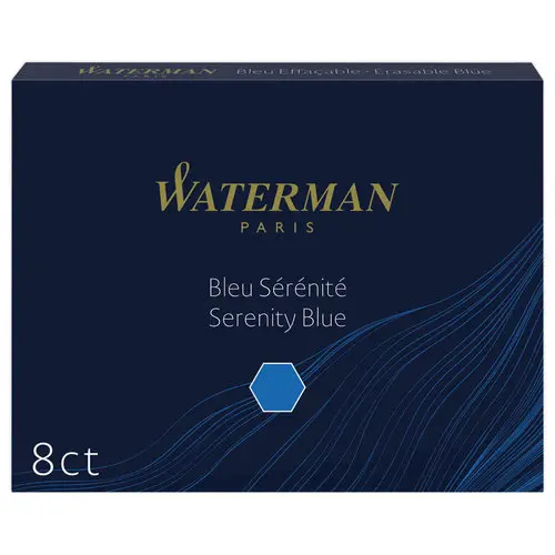 8 Lange internationale inktpatronen voor vulpen - Blauw - WATERMAN