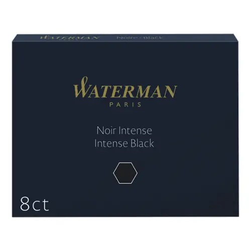 8 Internationale lange inktpatronen voor vulpennen - Zwart - WATERMAN