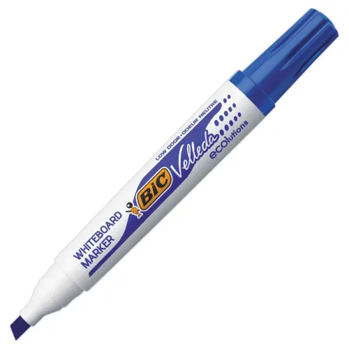 Droog uitwisbare marker Velleda 1751 - Beitelpunt - Blauw - BIC