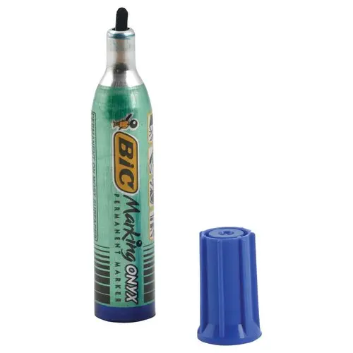 Mini permanent marker Marking Onix 1481 BIC - beitelpunt - Blauw