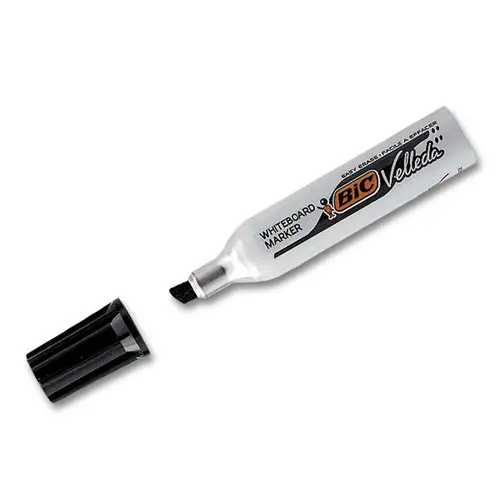Droog uitwisbare marker Velleda 1781 beitelpunt - Zwart - BIC