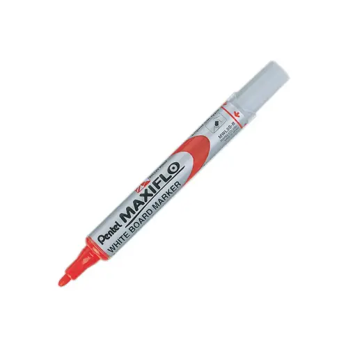 Droog uitwisbare marker Maxiflo met ronde punt - Rood - PENTEL